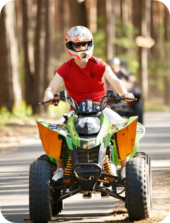 Photo on an ATV bike